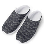 Navy Doodle Sandwich Pattern Print Mesh Casual Shoes