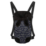 Navy Doodle Sandwich Pattern Print Pet Carrier Backpack
