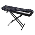 Navy Doodle Sandwich Pattern Print Piano Keyboard Cover
