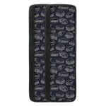 Navy Doodle Sandwich Pattern Print Refrigerator Handle Covers