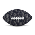 Navy Doodle Sandwich Pattern Print Rugby Ball