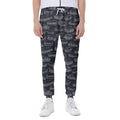 Navy Doodle Sandwich Pattern Print Joggers