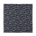 Navy Doodle Sandwich Pattern Print Silk Bandana