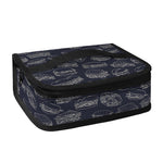 Navy Doodle Sandwich Pattern Print Small Lunch Bag