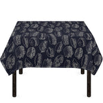 Navy Doodle Sandwich Pattern Print Tablecloth
