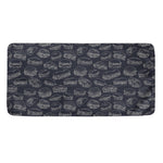 Navy Doodle Sandwich Pattern Print Towel