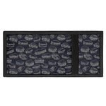 Navy Doodle Sandwich Pattern Print Trifold Wallet