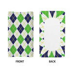Navy Green And White Argyle Print Changing Pad Cover