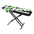 Navy Green And White Argyle Print Piano Keyboard Cover