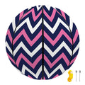 Navy Pink And White Chevron Print Basketball