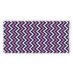 Navy Pink And White Chevron Print Beach Towel