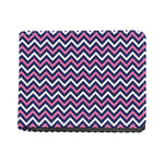 Navy Pink And White Chevron Print Bifold Wallet