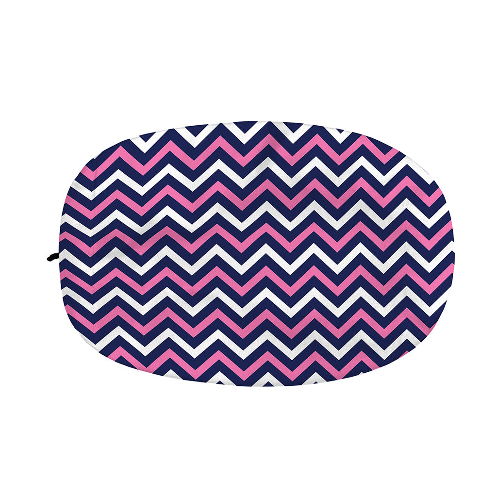 Navy Pink And White Chevron Print Car Side Mirror Covers