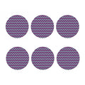 Navy Pink And White Chevron Print Coaster Set