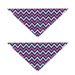 Navy Pink And White Chevron Print Dog Bandana