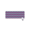 Navy Pink And White Chevron Print Extended Mouse Pad