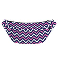 Navy Pink And White Chevron Print Fanny Pack