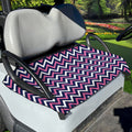Navy Pink And White Chevron Print Golf Cart Seat Cover