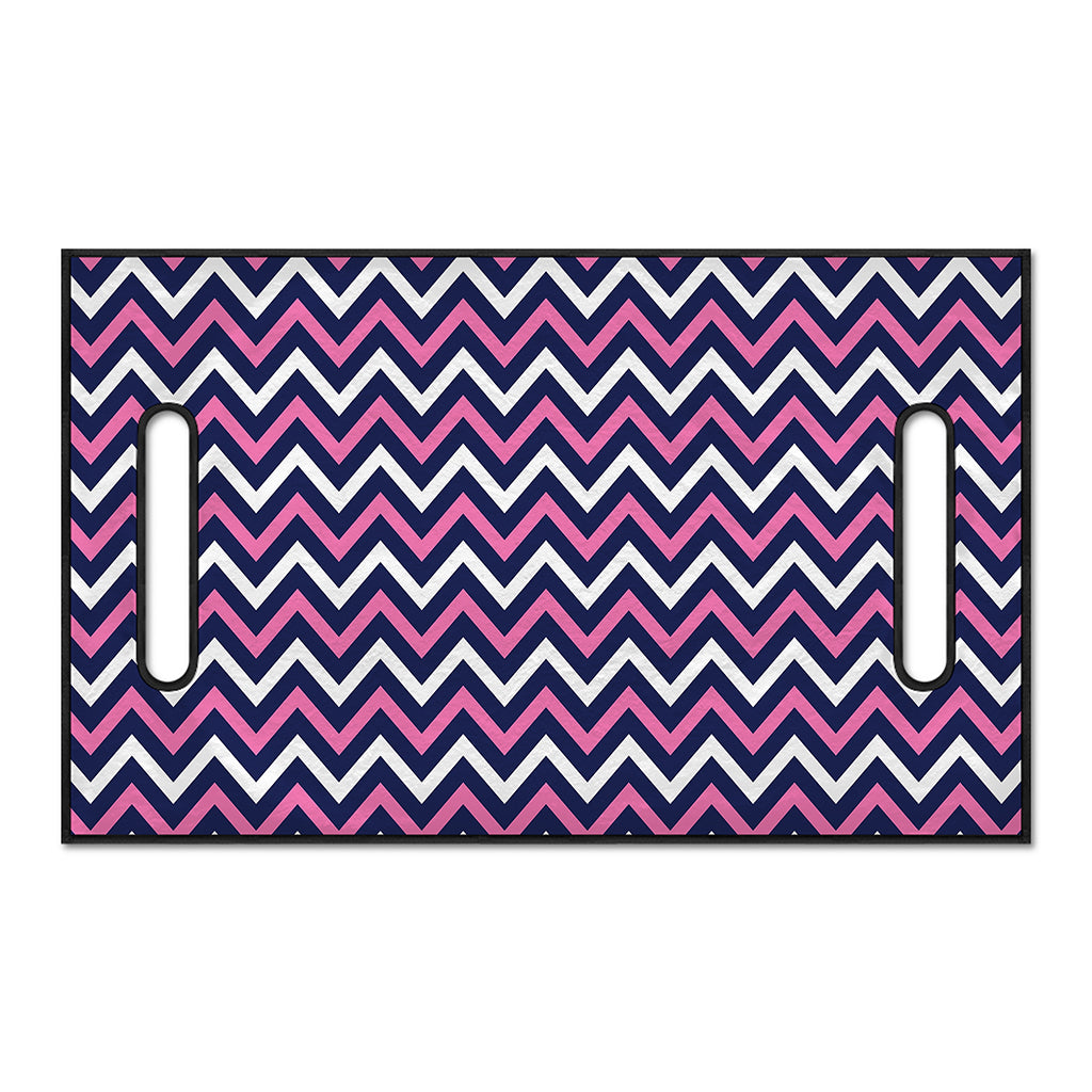 Navy Pink And White Chevron Print Golf Cart Seat Cover