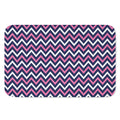 Navy Pink And White Chevron Print Indoor Door Mat