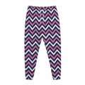 Navy Pink And White Chevron Print Jogger Pants