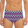 Navy Pink And White Chevron Print Men's Triangle Swim Briefs