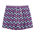 Navy Pink And White Chevron Print Mesh Shorts