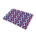 Navy Pink And White Chevron Print Pet Cooling Mat Cover
