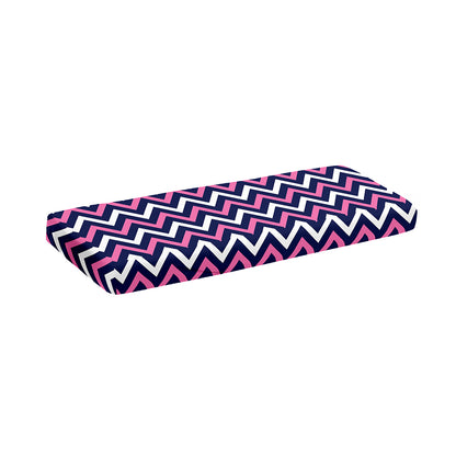 Navy Pink And White Chevron Print Piano Keyboard Cover