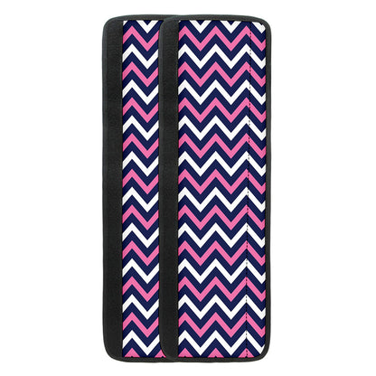Navy Pink And White Chevron Print Refrigerator Handle Covers