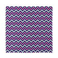 Navy Pink And White Chevron Print Silk Bandana
