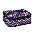 Navy Pink And White Chevron Print Small Lunch Bag