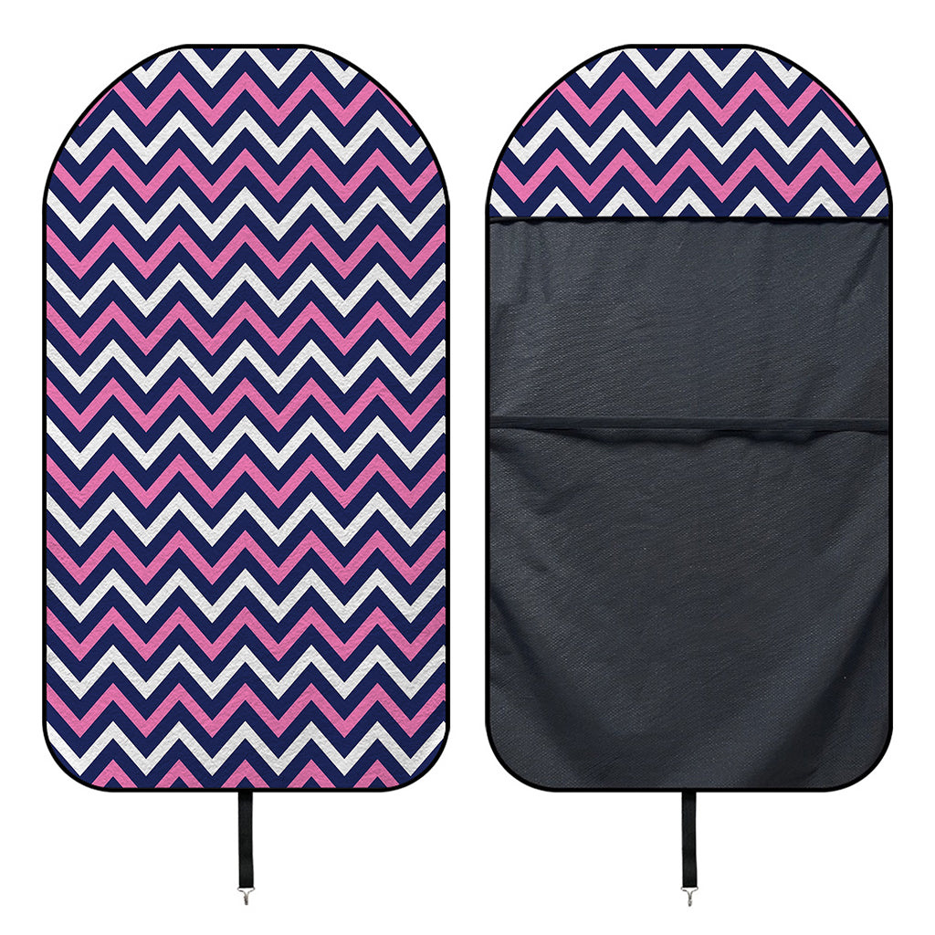 Navy Pink And White Chevron Print Waterproof Car Seat Cover