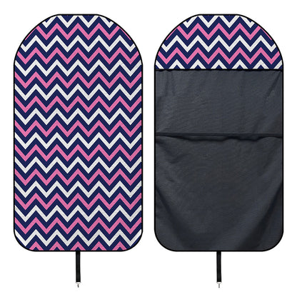 Navy Pink And White Chevron Print Waterproof Car Seat Cover