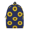 Navy Sunflower Pattern Print School Backpack