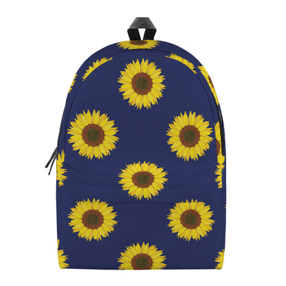 Navy Sunflower Pattern Print Backpack