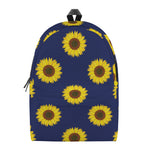 Navy Sunflower Pattern Print Backpack