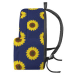 Navy Sunflower Pattern Print Backpack