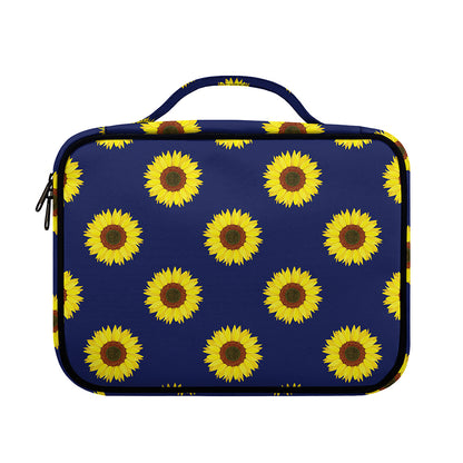 Navy Sunflower Pattern Print Briefcase Bible Bag