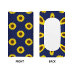 Navy Sunflower Pattern Print Changing Pad Cover