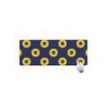 Navy Sunflower Pattern Print Extended Mouse Pad