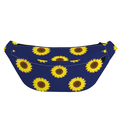 Navy Sunflower Pattern Print Fanny Pack