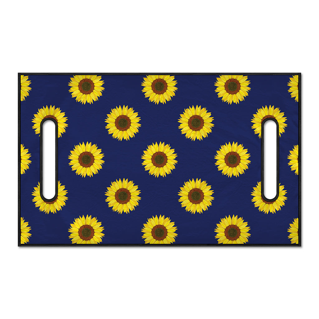 Navy Sunflower Pattern Print Golf Cart Seat Cover