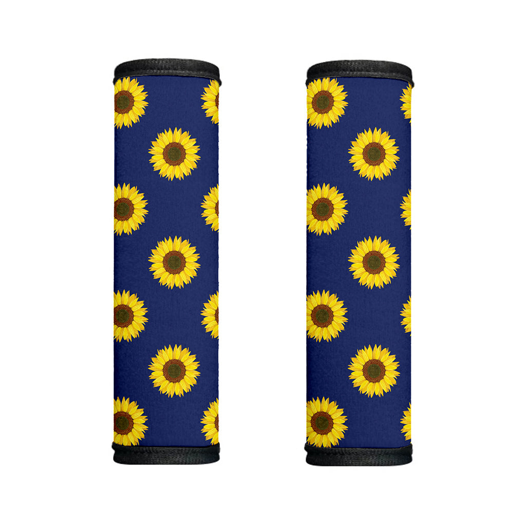 Navy Sunflower Pattern Print Handle Covers