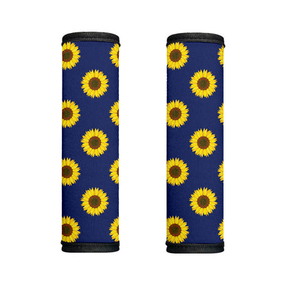 Navy Sunflower Pattern Print Handle Covers