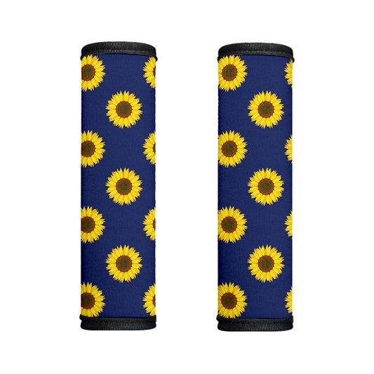 Navy Sunflower Pattern Print Handle Covers