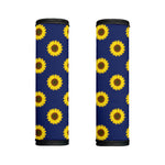 Navy Sunflower Pattern Print Handle Covers