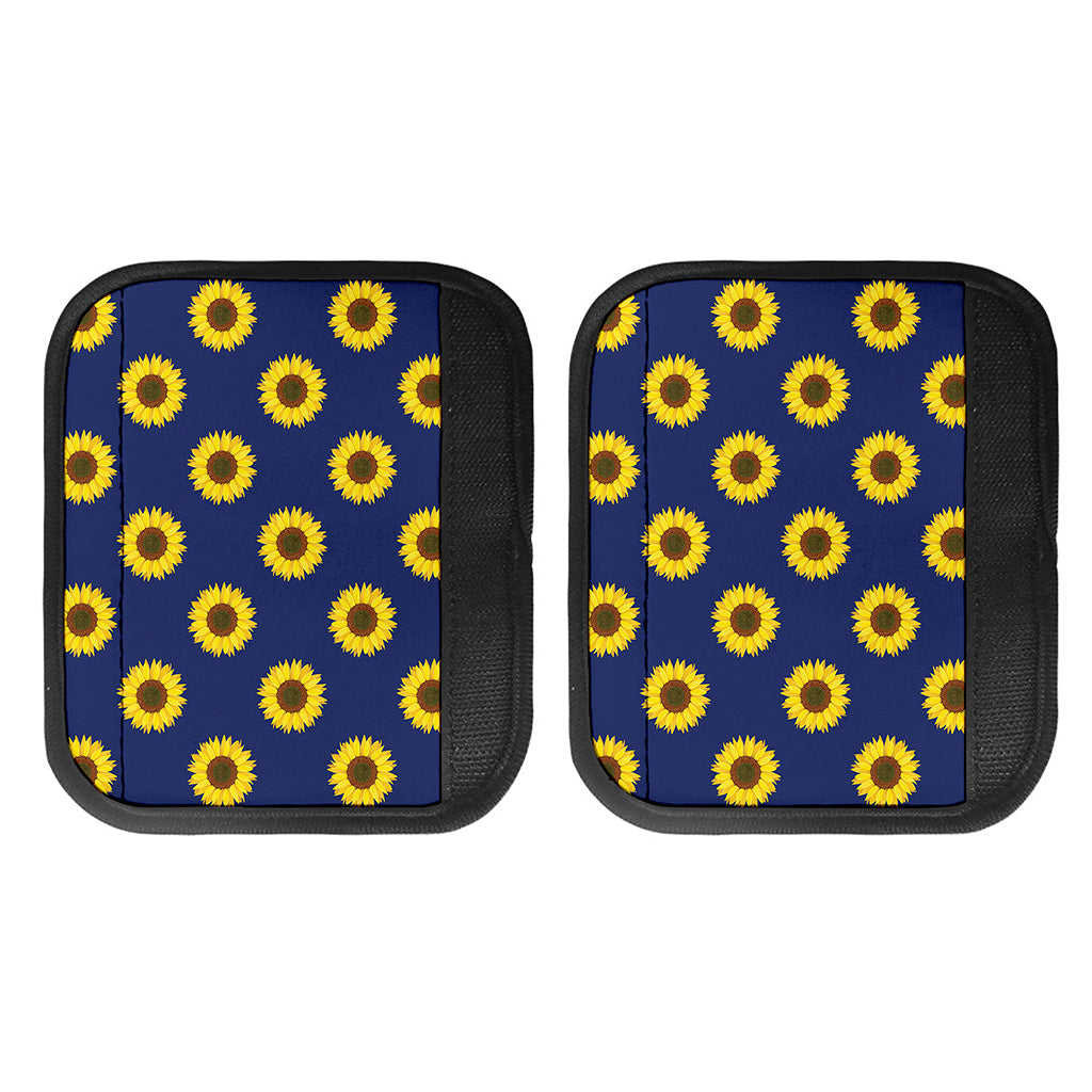 Navy Sunflower Pattern Print Handle Covers