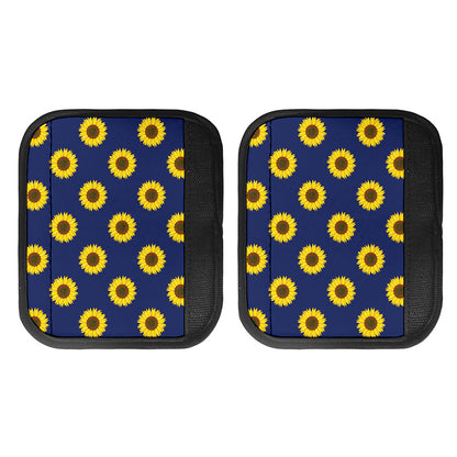 Navy Sunflower Pattern Print Handle Covers