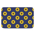 Navy Sunflower Pattern Print Indoor Door Mat